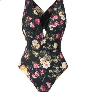 Low Cut/Cross back One-Piece Swimsuit